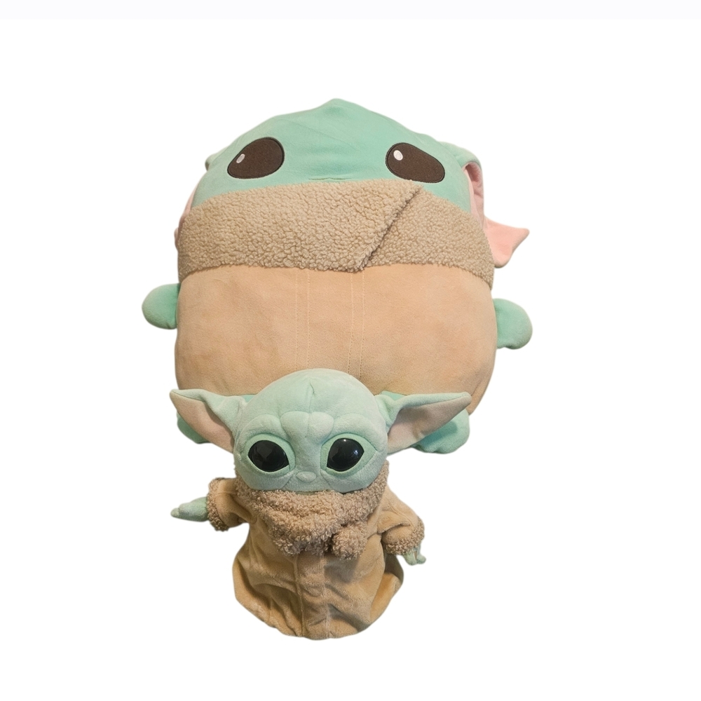 A 2 Pieces Star War Green and Tan Plush Toy Set Mattel - Picture 5 of 9